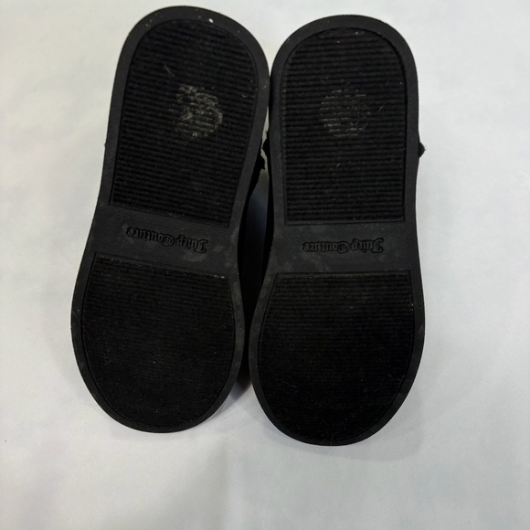 Juicy Couture Black Quilted Suede Fur‎ Lined Studded Boots Women's Size 7 - Picture 10 of 10